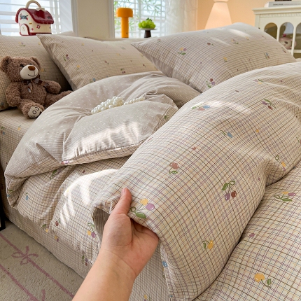 91家纺网 家纺一手货源 找家纺 （总）2026春夏新款小清新印花全棉四件套被套多规格