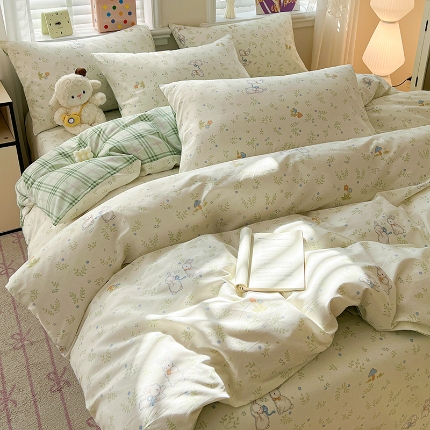 91家纺网 家纺一手货源 找家纺 （总）2026新款全棉印花单品套件--单被套