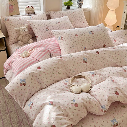 91家纺网 家纺一手货源 找家纺 （总）2026新款全棉印花单品套件--单被套