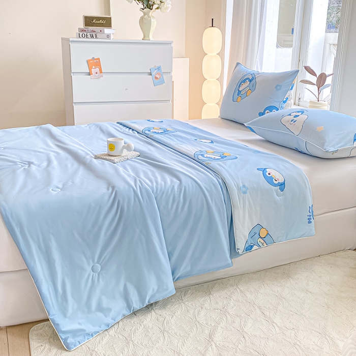 91家纺网 家纺一手货源 找家纺 （总）延遥2026年新款凉感丝夏被大豆纤维填充针织棉空调被学生宿舍夏凉被