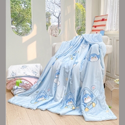 91家纺网 家纺一手货源 找家纺 （总）延遥2026年新款凉感丝夏被大豆纤维填充针织棉空调被学生宿舍夏凉被,淘气企鹅,爱心蝴蝶结,比利小熊,繁华寄语,浮花半日,沁园花语,清风明月,树影微阳,晚安小兔,早安小熊