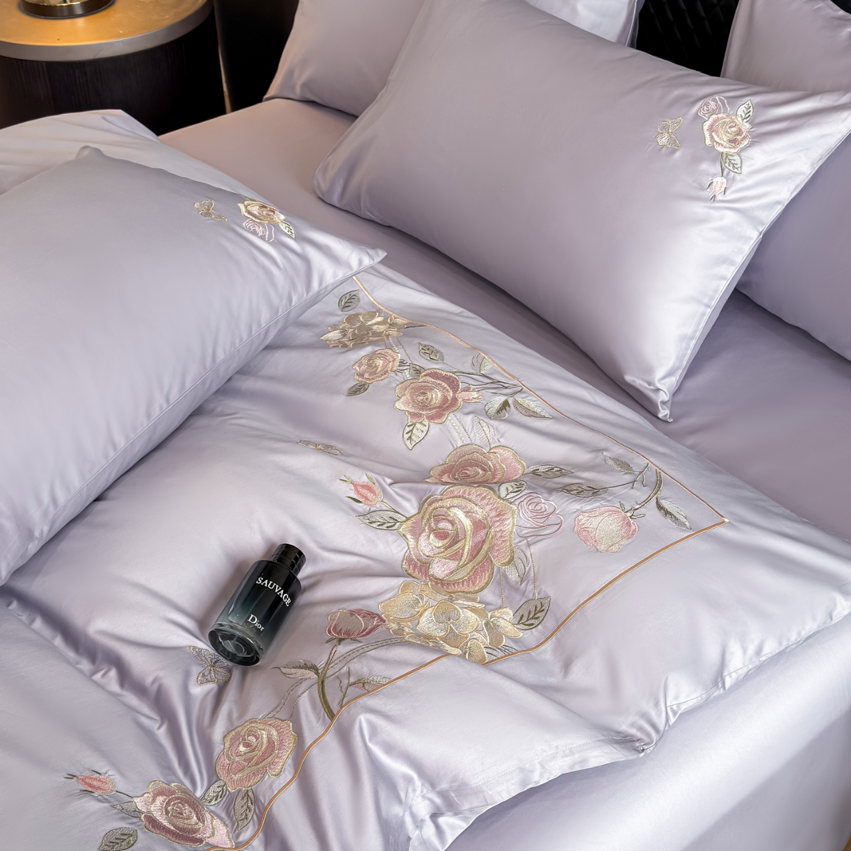 91家纺网 家纺一手货源 找家纺 （总）2026新款全棉纯棉长绒棉刺绣绣花四件套-庄园