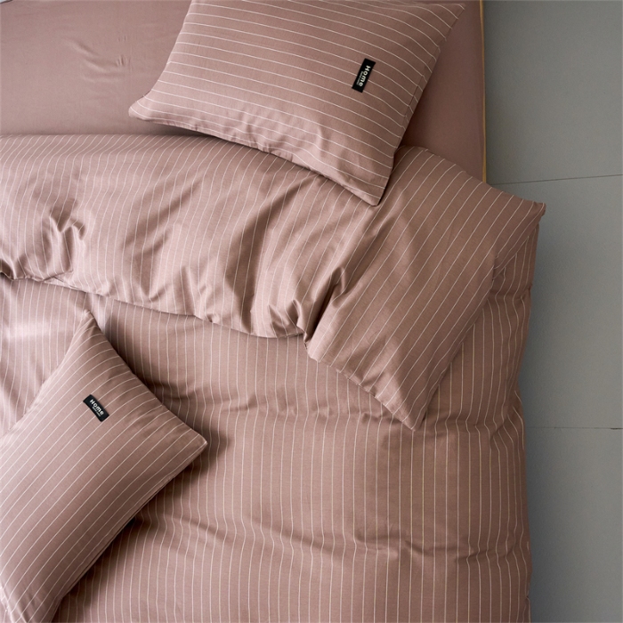 91家纺网 家纺一手货源 找家纺 （总）兰紫橙家纺 2026新款简约风全棉条纹四件套 单品被套