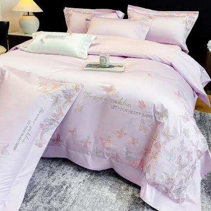 91家纺网 家纺一手货源 找家纺 （总）星蕴家纺 2026新款双股贡缎长绒棉四件套-挚爱