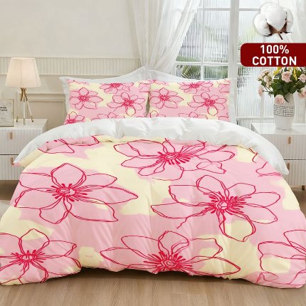 91家纺网 家纺一手货源 找家纺 全棉数码印花被套套件/一件定制pod模式jit跨境单品一件代发shein亚马逊速卖通24小时内发货