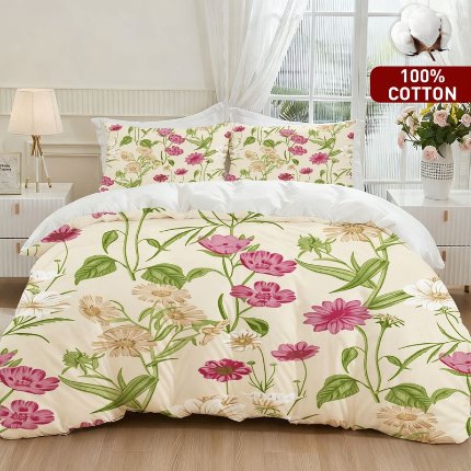 91家纺网 家纺一手货源 找家纺 全棉数码印花被套套件/一件定制pod模式jit跨境单品一件代发shein亚马逊速卖通24小时内发货