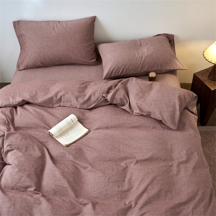 91家纺网 家纺一手货源 找家纺 （总）兰紫橙家纺纯色双拼双面绒法兰绒牛奶绒四件套被套-全尺寸