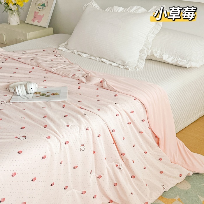 91家纺网 家纺一手货源 找家纺 （总）凉感冰丝夏凉被 小冰皮夏被凉感丝家用空调薄被子可机洗单双人夏被