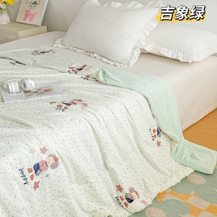 91家纺网 家纺一手货源 找家纺 （总）凉感冰丝夏凉被 小冰皮夏被凉感丝家用空调薄被子可机洗单双人夏被