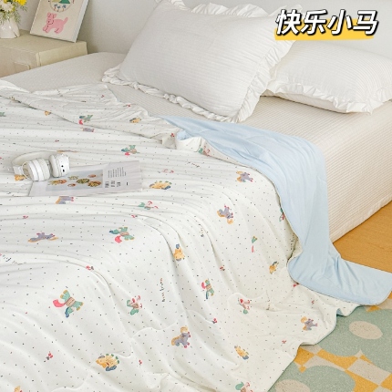 91家纺网 家纺一手货源 找家纺 （总）凉感冰丝夏凉被 小冰皮夏被凉感丝家用空调薄被子可机洗单双人夏被