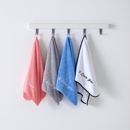 91家纺网 家纺一手货源 找家纺 （总）I Love you珊瑚绒毛巾浴巾套装电商福利直播库存福利珊瑚绒毛巾浴巾两件套