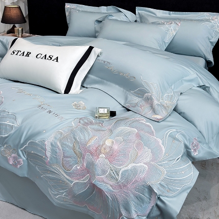 91家纺网 家纺一手货源 找家纺 （总）星蕴家纺 2026新款A类新疆全棉刺绣四件套-千禧