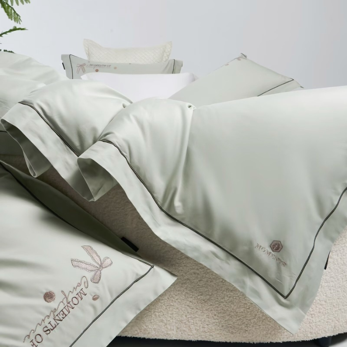 91家纺网 家纺一手货源 找家纺 梦丝语家纺秋冬婚庆送礼居家高端100支长绒棉磨毛平绣加毛巾绣四件套