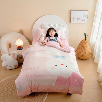 91家纺网 家纺一手货源 找家纺 绒梦里 2024新款小凉皮凉感冰豆豆夏被直播爆款夏凉被空调被 硕果