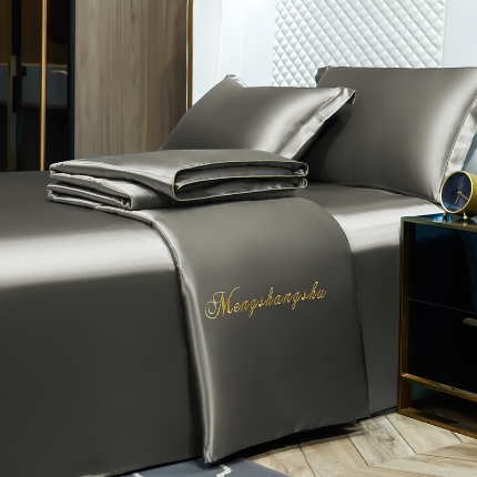 91家纺网 家纺一手货源 找家纺 总-梦尚舒2026新款水洗真丝冰丝天丝夏被四件套床单款床笠款