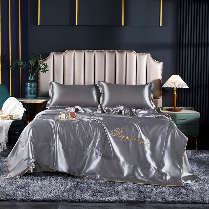 91家纺网 家纺一手货源 找家纺 （总）梦尚舒2026年新款水洗天丝夏被四件套真丝冰丝夏凉被