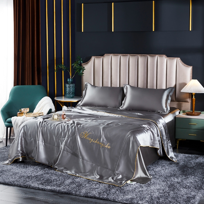 91家纺网 家纺一手货源 找家纺 （总）梦尚舒2026年新款水洗天丝夏被四件套真丝冰丝夏凉被