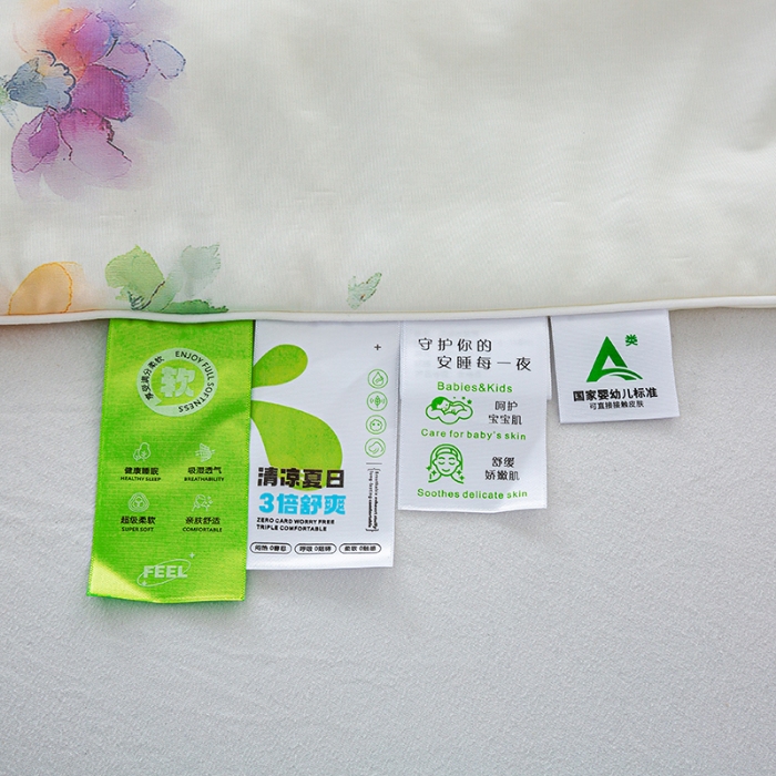 91家纺网 家纺一手货源 找家纺 2026新款3D数码印花有氨凉感丝夏被冰丝夏凉被空调被填充大豆纤维夏被 花样晨熙