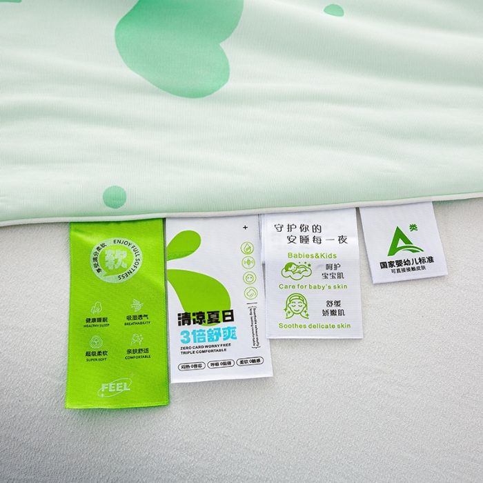 91家纺网 家纺一手货源 找家纺 2026新款3D数码印花有氨凉感丝夏被冰丝夏凉被空调被填充大豆纤维夏被 沐语花开