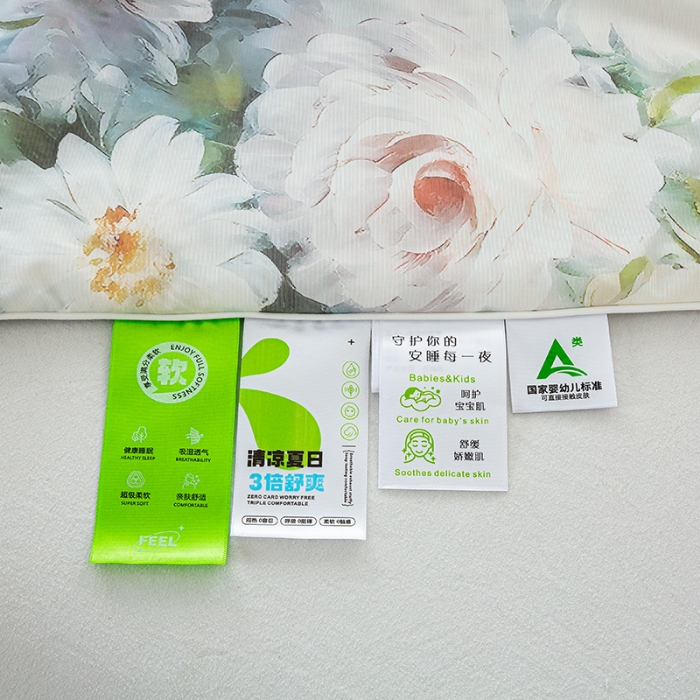 91家纺网 家纺一手货源 找家纺 2026新款3D数码印花有氨凉感丝夏被冰丝夏凉被空调被填充大豆纤维夏被 月夕华晨