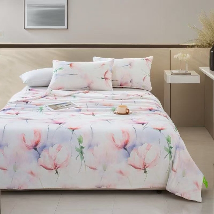 91家纺网 家纺一手货源 找家纺 （总）延遥2026新款3D数码印花有氨凉感丝夏被冰丝夏凉被空调被填充大豆纤维被子被芯