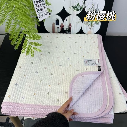 （总）A类双面全棉床盖 200*220±5CM可机洗双面纯棉绗缝夹棉床单防滑垫