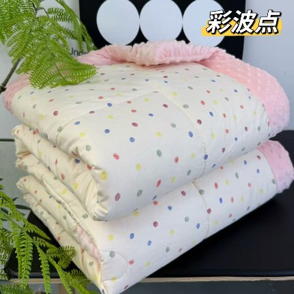 91家纺网 家纺一手货源 找家纺 纯棉单人豆豆被1.5×2米（4斤左右）单人被大豆被子冬被