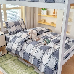 91家纺网 家纺一手货源 找家纺 （总）2026简约13372纯棉全棉学生三四件套宿舍上下铺全棉纯棉格子印花三件套件单品被套床单枕套学生季,学生时代,摩登,西雅图,莫兰迪,爵士,幻影灰,威尼斯,蓝调,快时尚,克莱因,雪松,格小猫