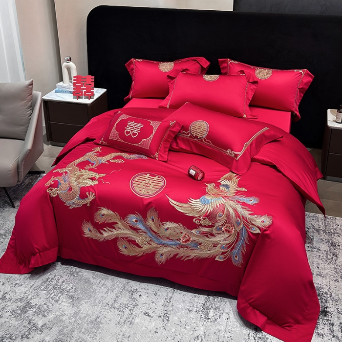 91家纺网 家纺一手货源 找家纺 （总）星蕴家纺 2026新款高档全棉婚庆四件套