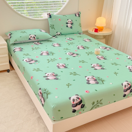 91家纺网 家纺一手货源 找家纺 （总）2026新款5D专版数码印花凉感磨毛单床笠 床笠三件套