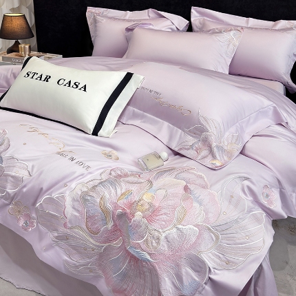 （总）星蕴家纺 2026新款正宗澳棉长绒棉贡缎四件套-晨曦