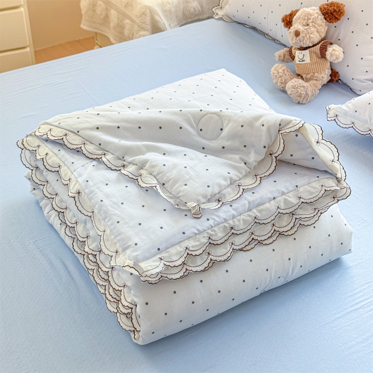 91家纺网 家纺一手货源 找家纺 （总）被窝家纺 2026新款全棉纯棉有氧双层纱多功能夏被夏凉被空调被四件套