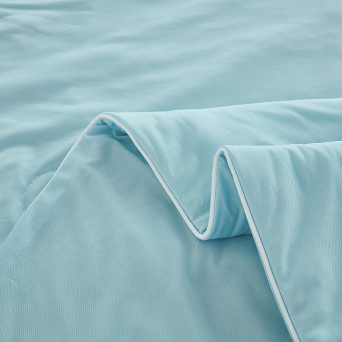 91家纺网 家纺一手货源 找家纺 2026延遥新款氨纶凉感天丝夏被夏凉被空调被 极光蓝