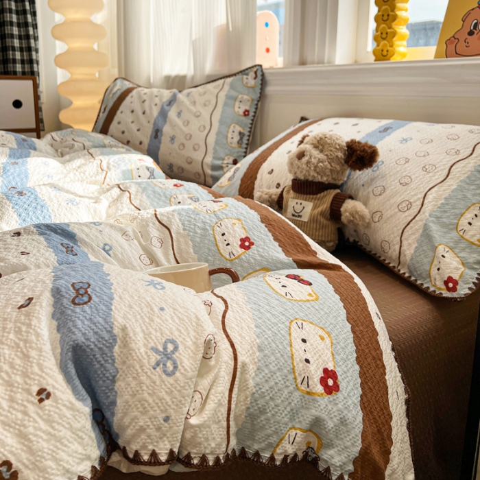 91家纺网 家纺一手货源 找家纺 坚果  小清新卡通套件拍摄赏析