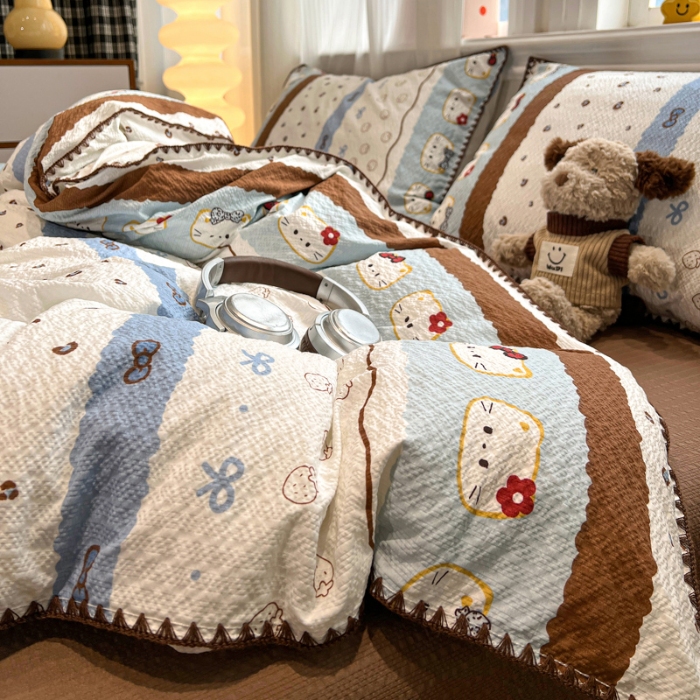 91家纺网 家纺一手货源 找家纺 坚果  小清新卡通套件拍摄赏析