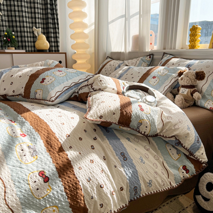 91家纺网 家纺一手货源 找家纺 坚果  小清新卡通套件拍摄赏析