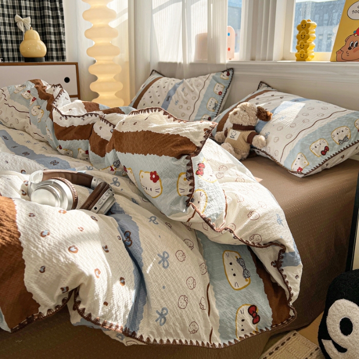 91家纺网 家纺一手货源 找家纺 坚果  小清新卡通套件拍摄赏析