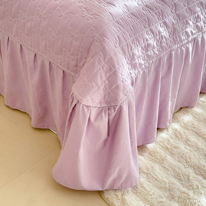 91家纺网 家纺一手货源 找家纺 漫布云家纺 2026新款春夏古法水洗棉床盖款四件套-波点系列 波点-星云紫