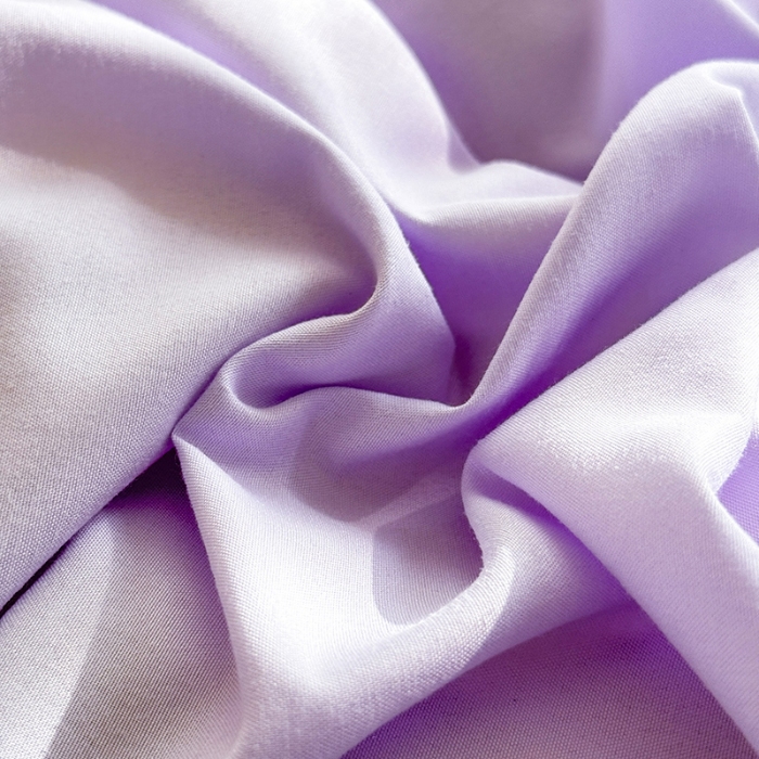 91家纺网 家纺一手货源 找家纺 苏米娜2026春夏新品韩版公主风小清新水洗棉床盖四件套针织棉双层纱纯棉棉麻全棉公主风床盖款四件套 幸运花-香芋紫