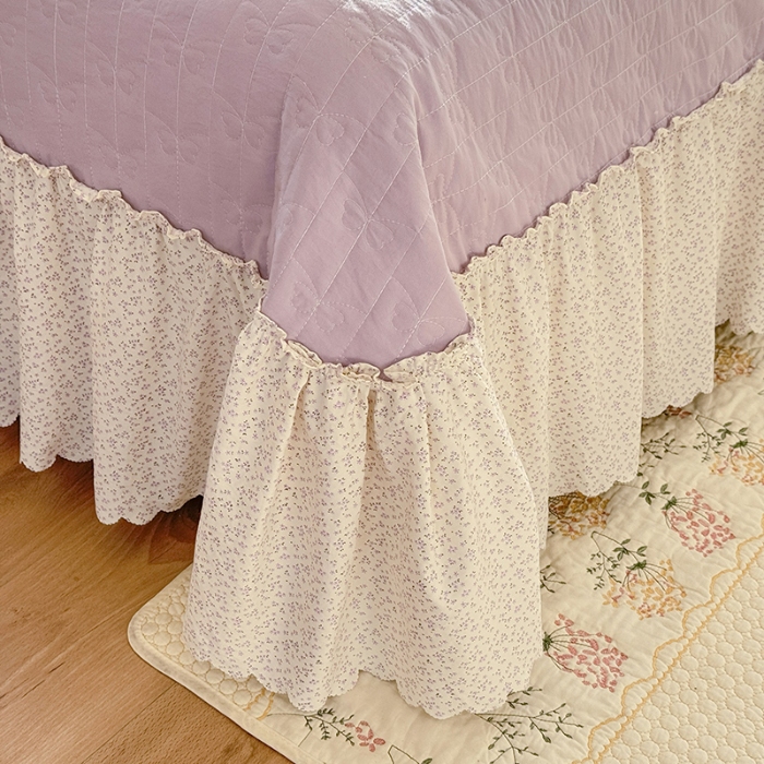 91家纺网 家纺一手货源 找家纺 （总）漫布云家纺 2026春夏新款超柔云朵棉床盖款四件套-花甜梦系列