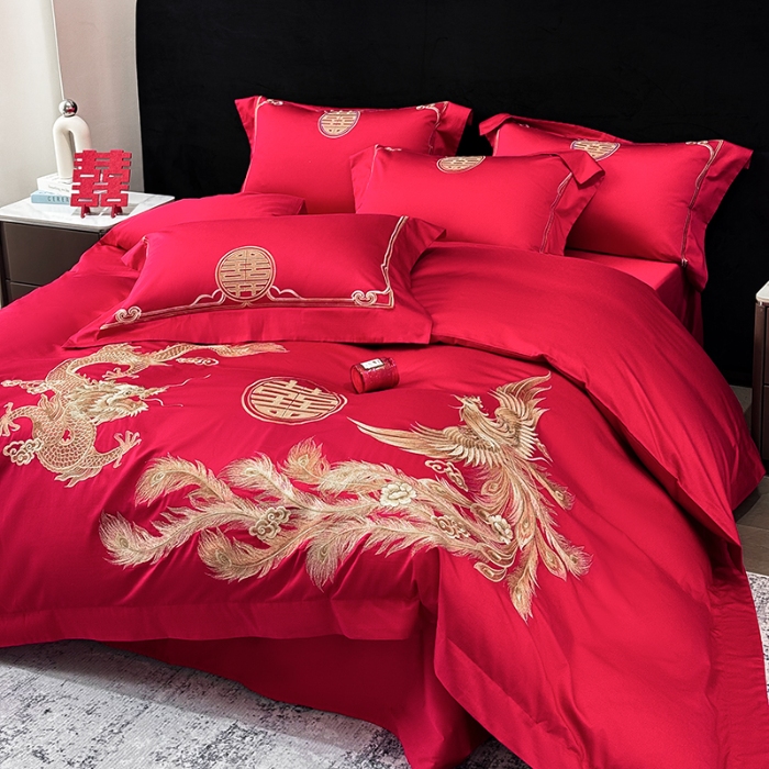 91家纺网 家纺一手货源 找家纺 （总）星蕴家纺 2026新款高档全棉婚庆四件套