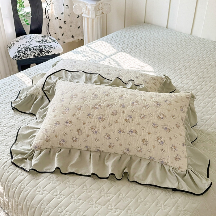 91家纺网 家纺一手货源 找家纺 苏米娜家纺 2026春夏新款超柔云朵棉古法水洗棉床盖款四件套--赫本风系列 莫松染 