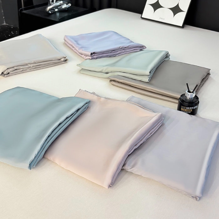 91家纺网 家纺一手货源 找家纺 （总）慕梵家居 2026新款100%莱赛尔天丝纯色单床单60s贡缎床单单件