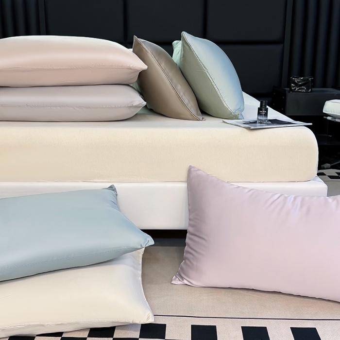 91家纺网 家纺一手货源 找家纺 （总）慕梵家居 2026新款100%莱赛尔天丝纯色单床单60s贡缎床单单件