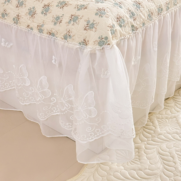 91家纺网 家纺一手货源 找家纺 苏米娜家纺 2026春夏新款超柔云朵棉古法水洗棉床盖款四件套--小清新系列 绿野仙踪 