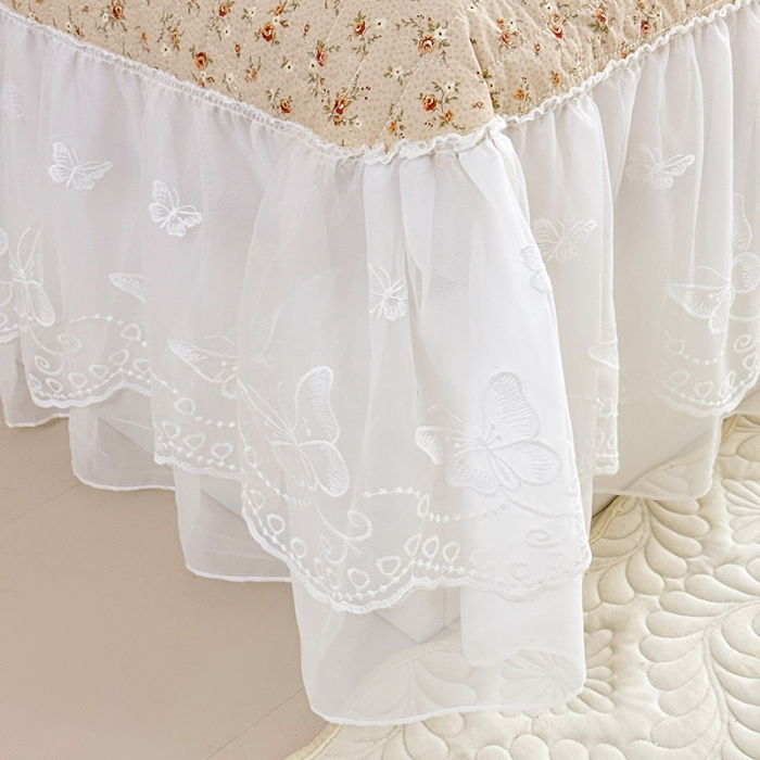 91家纺网 家纺一手货源 找家纺 苏米娜家纺 2026春夏新款超柔云朵棉古法水洗棉床盖款四件套--小清新系列 陌上花开 