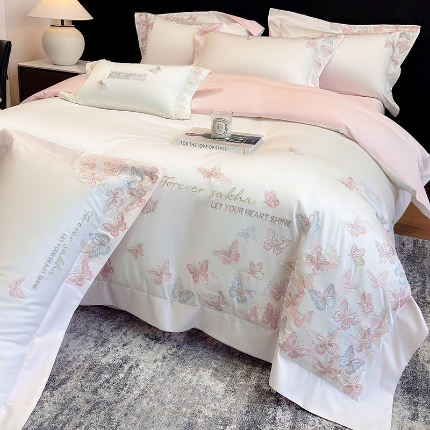 91家纺网 家纺一手货源 找家纺 （总）星蕴家纺 2026新款双股贡缎长绒棉四件套-挚爱