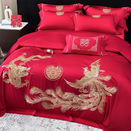 91家纺网 家纺一手货源 找家纺 （总）星蕴家纺 2026新款高档全棉婚庆四件套