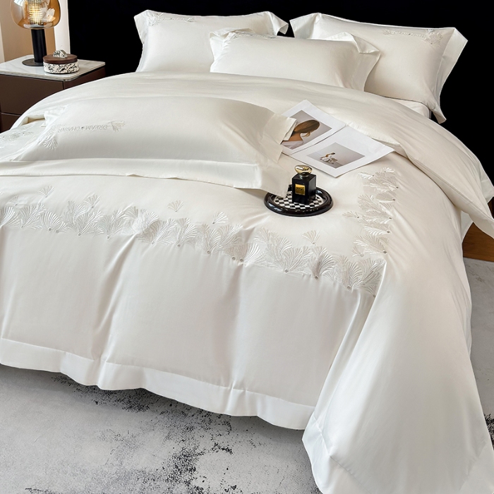 91家纺网 家纺一手货源 找家纺 （总）星蕴家纺 2026新款贡缎长绒棉纯色四件套-多米