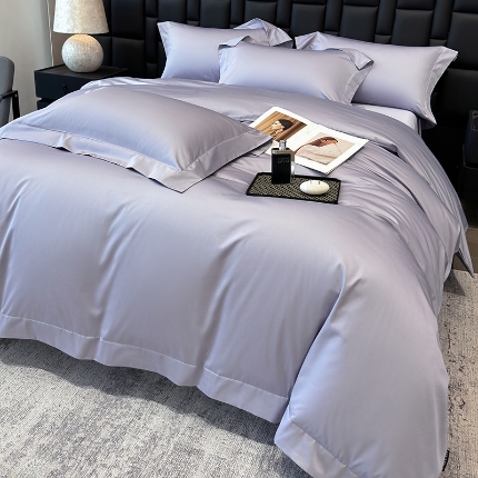 91家纺网 家纺一手货源 找家纺 （总）星蕴家纺 2026新款A类贡缎纯色长绒棉纯棉全棉四件套-多伦多